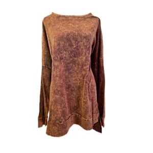 Zenana Outfitters Vintage Brown Sweatshirt